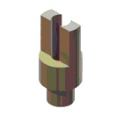 split- forked brass PCB turret terminals