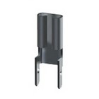 Horizontal mount female PCB quick fit terminals