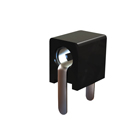 Horizontal entry PCB test jacks for miniature plugs