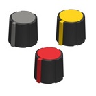 Color coded soft touch instrumentation knobs