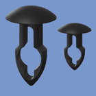 Key hole panel fastener clips