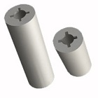 self retaining nylon clear hole spacers