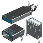 usb 2.0 and 3.0 type A plugs and sockets