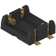 SMT Dual Holder for CR123A Cell w/ coil spring