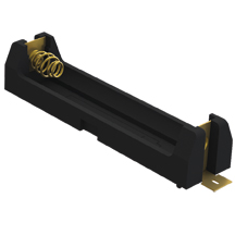 Polarized SMT Holder for AAA Battery w/ coil spring