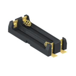 Polarized SMT Holder for Dual AAA Batteries w/ coil spring