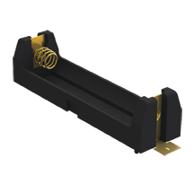 Polarized SMT Holder for AA Battery w/ coil spring