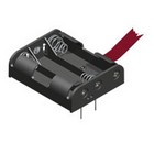 3 AA Cell Holder, PC with Ribbon