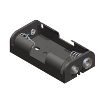 2 AA Cell Holder with Snap-on Conmnectors
