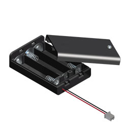 3 AA Cell Densi-Pak Battery Holder with PC Connector