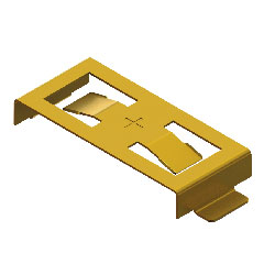 SMT Contact for 2032 Cell on Tape & Reel, Gold Plate