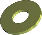 Flat Washer, #4, Steel