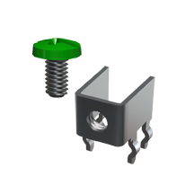 Horizontal Screw Terminal w/Sems Screw-UnAssembled,Green
