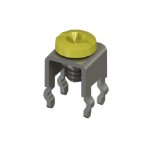 Vertical Screw Terminal w/Screw-Assembled, Yellow