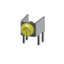 Horizontal PC Terminal - Supplied w/Screw-Assembled, Yellow