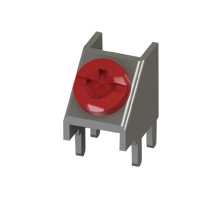 PC Mount -45 Degree Supplied w/Screw-Assembled-Red