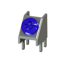 PC Mount -45 Degree Supplied w/Screw-Assembled-Blue
