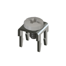Low Profile PC Mount w/White Screw-Assembled