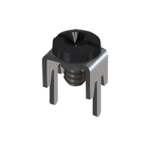 Low Profile PC Mount-w/Screw Assembled, Black