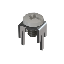 Low Profile PC Mount-w/Screw Assembled, White