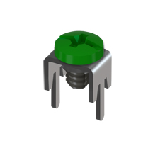 Low Profile PC Mount-w/Screw Assembled, Green
