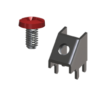 45 Deg Screw Terminal w/Sems Screw-Red