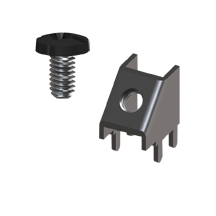 45 Deg Screw Terminal w/Sems Screw-Black
