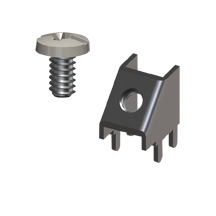 45 Deg Screw Terminal w/Sems Screw-White