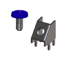 45 Deg Screw Terminal w/Sems Screw-Blue