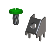 45 Deg Screw Terminal w/Sems Screw-Green