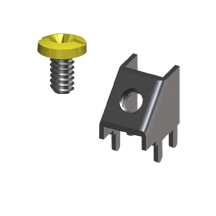 45 Deg Screw Terminal w/Sems Screw-Yellow