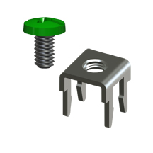 Low Profile PC Mount w/ Green Screw-Unassembled