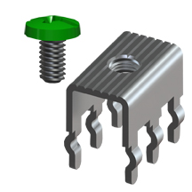 Vertical Screw Terminal w/Green Screw-Unassembled