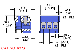 3.5mm Pluggable Terminal Block, 3 Position