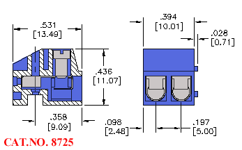 5mm Pluggable Terminal Block, 2 Position
