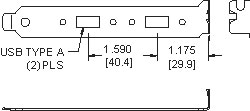 PC Bracket - Dual USB Ports