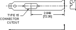 PC Bracket D sub, 15 Pin