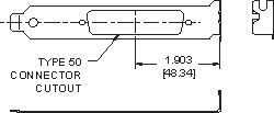 PC Bracket D sub, 50 Pin