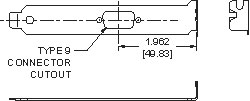 PC Bracket D Sub, 9 Pin
