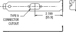 PC Bracket D Sub, 9 Pin