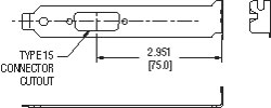 PC Bracket D Sub, 15 Pin