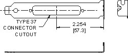 PC Bracket D Sub, 37 Pin