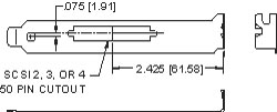 PC Bracket for SCSI 2,3 or 4 - 50 Pin