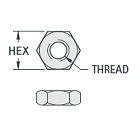 Nylon Hex Nut, M2.5