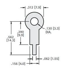 PC Terminal Lug .562 long