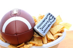 Football, remote, chips
