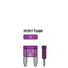 Mini (.110 x .032) Automotive Blade Fuse Clips 