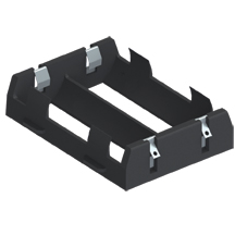 Holder for dual 26650 Batteries w/ Solder Tail