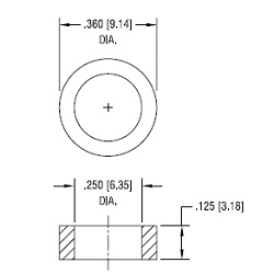 1/8 Nylon Clear Hole Spacer 