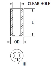 Nylon Retaining Spacer, #8